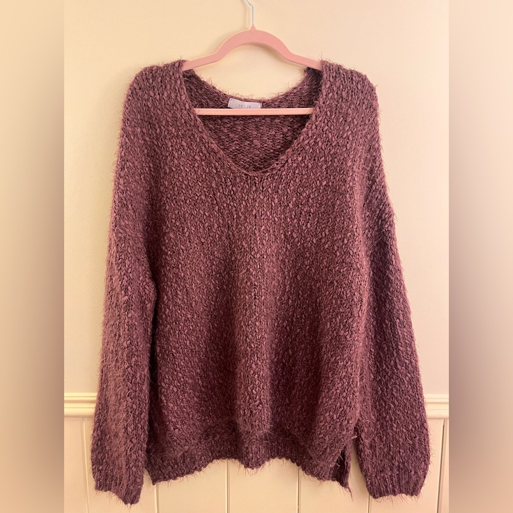 Latest scoop- oversized rose sweater